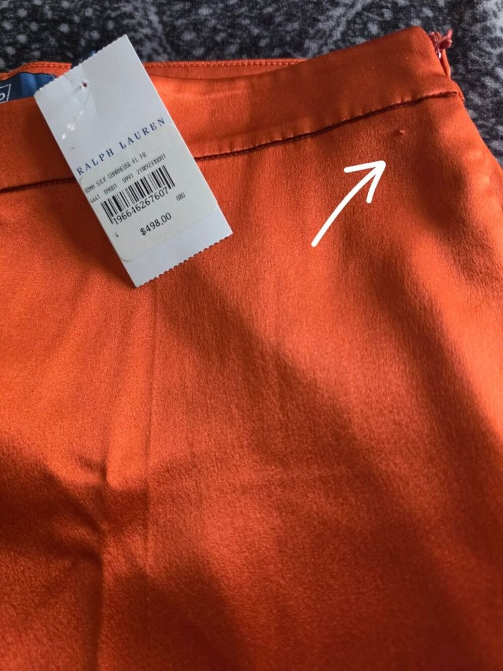 Polo Ralph Lauren Womens Orange/Shedron Pure mulberry Silk Pants Size 2 - Picture 4 of 16